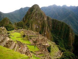 View down onto Machu Picchu