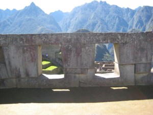 Carved stones at Machu Picchu