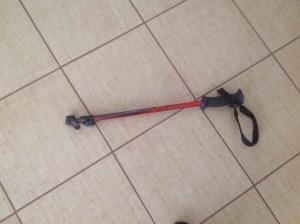 Part of the broken trekking pole