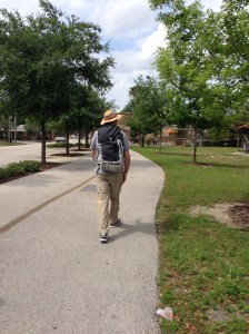 J near the beginning of the hike 