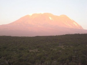 Sunset over Kibo, Kilimanjaro 