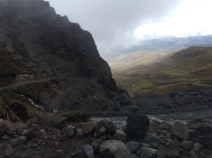 Road to Cayambe hut - and this was the good part!