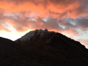 Sunset from the hut in Illiniza Norte
